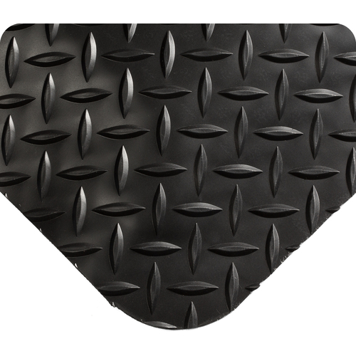 UltraSoft Diamond Plate 5' × 75' Black Work Mat